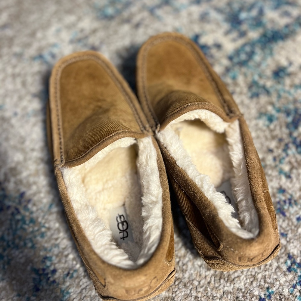 UGG ASCOT BOMBER JACKET CHESTNUT SLIPPERS - MEN'S